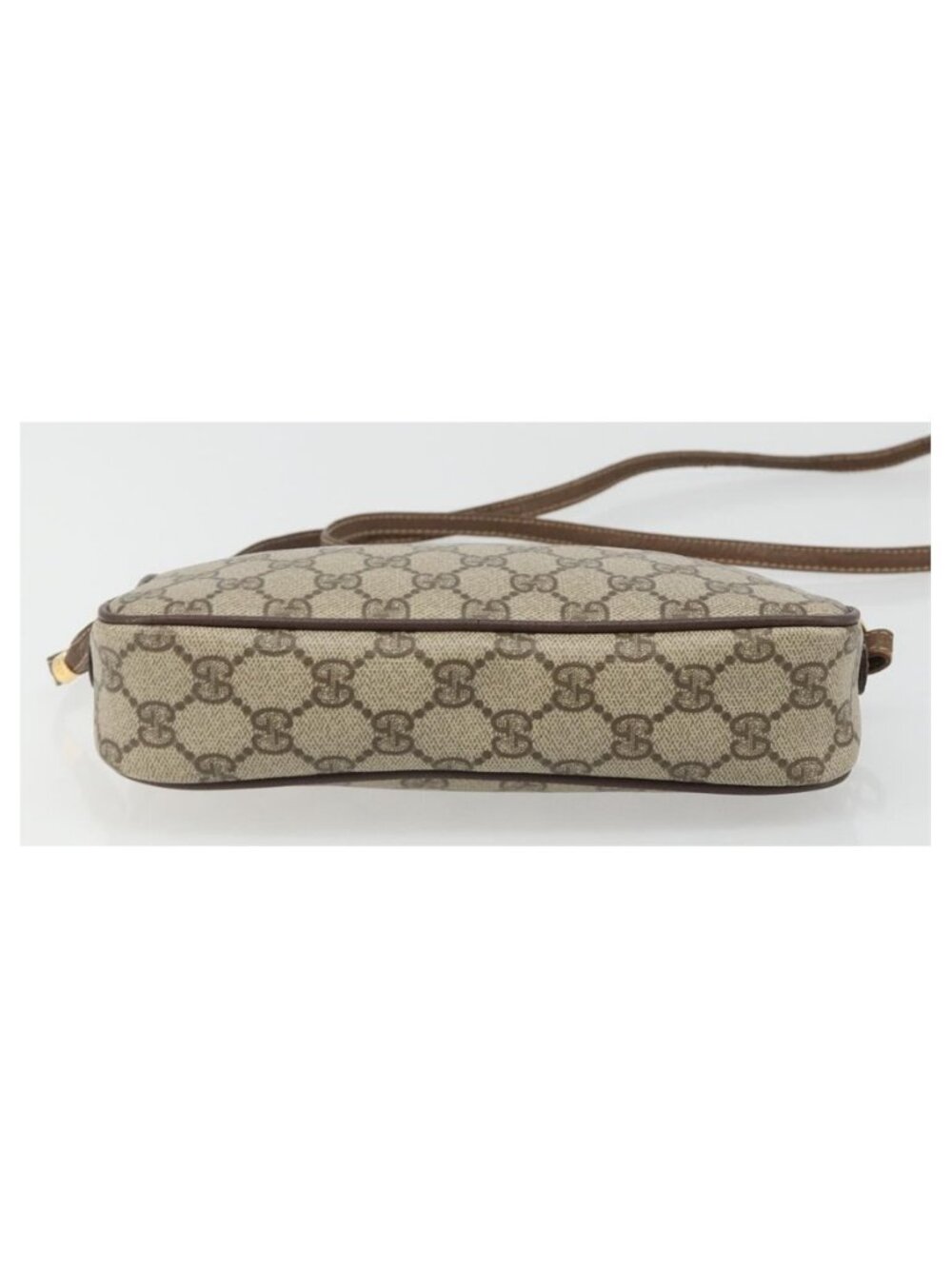 Authentic GUCCI GG Supreme Shoulder Bag PVC Beige Gold - Picture 8 of 16